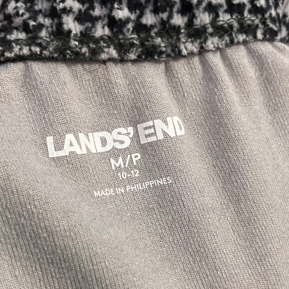 Lands' End Petites Medium Houndstooth Sport Knit High-Rise Corduroy Pull-On Pant - Picture 5 of 6